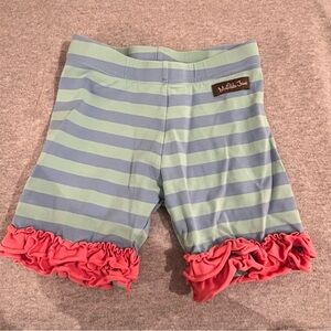 Matilda Jane Blue and Green Striped Shorts